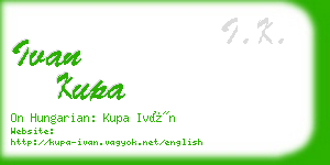 ivan kupa business card